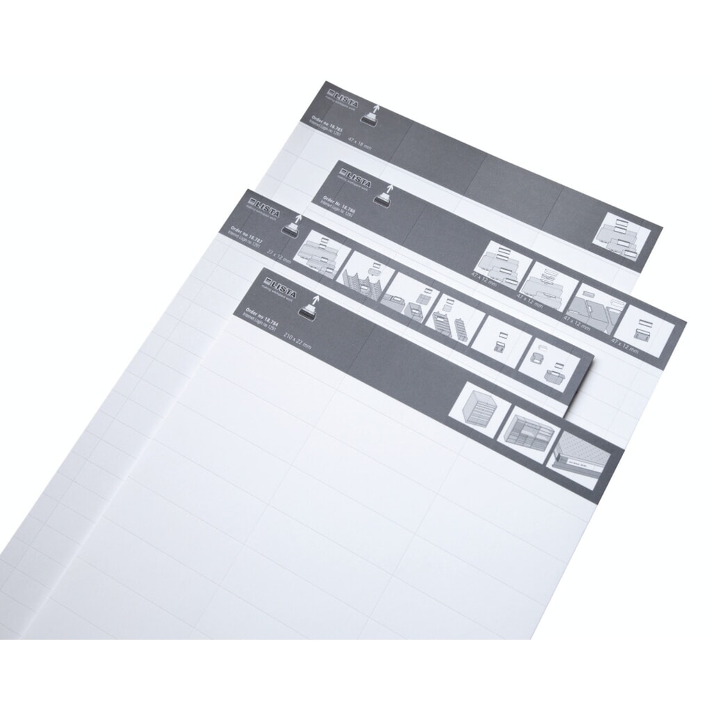 Étiquettes LISTA Script pour porte-étiquettes Illustration du produit: Étiquettes LISTA Script pour porte-étiquettes