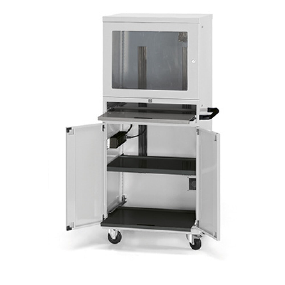 Illustration du produit: Fami Armoire informatique Standard, 1 ventilateur, 4 prises, HxlxP 1 688 x 807 x 654 mm, gris clair