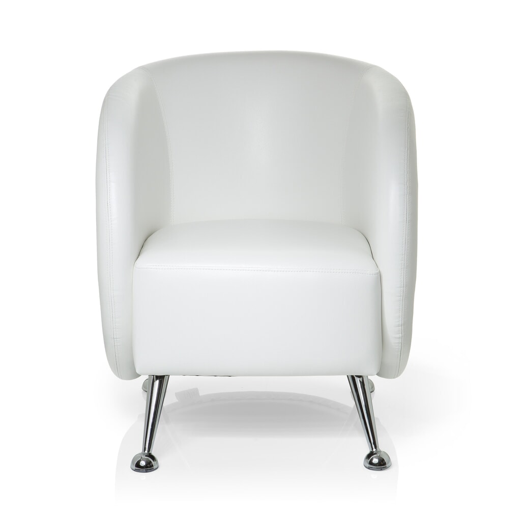 Fauteuil lounge / fauteuil club hjh OFFICE / ST. LUCIA similicuir, blanc Illustration du produit: Fauteuil lounge / fauteuil club hjh OFFICE / ST. LUCIA similicuir, blanc
