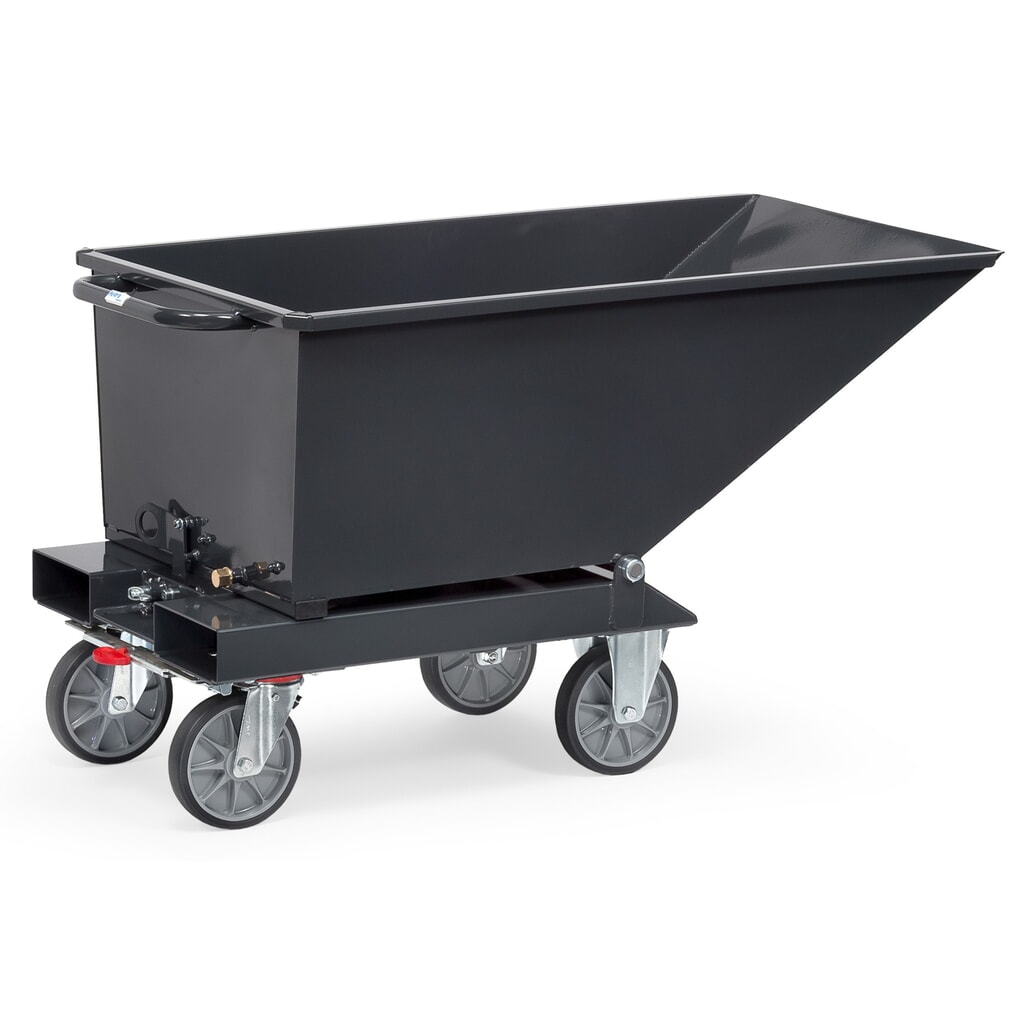 fetra® Benne basculante à roulettes, 0,25 m³, gris anthracite N° de l'image du produit 3 : fetra® Benne basculante à roulettes, 0,25 m³, gris anthracite