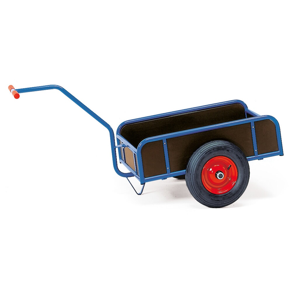 Illustration du produit: Chariot à bras fetra® à 1 essieu, parois fermées, pneumatiques gonflables, surface de chargement 795 x 445 mm