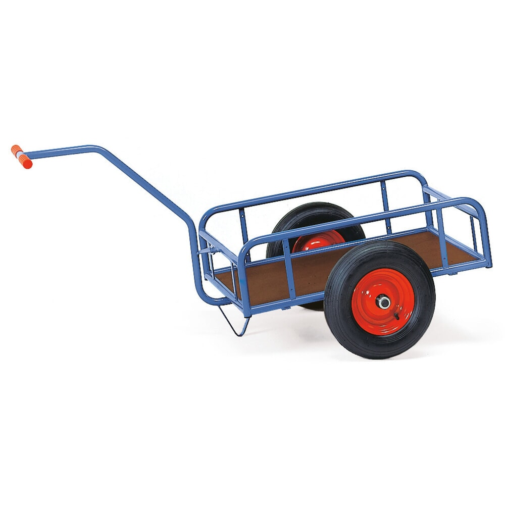 Illustration du produit: Chariot à bras fetra® à 1 essieu, parois ouvertes, pneumatiques gonflables, surface de chargement 795 x 445 mm