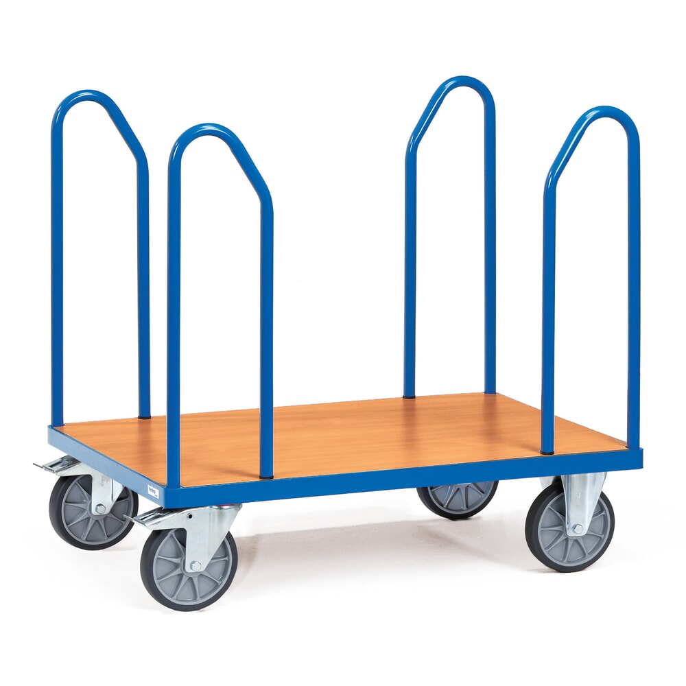 N° de l'image du produit 1 : fetra® Chariot à plate-forme avec arceaux latéraux, surface de chargement lxP 500 x 850 mm