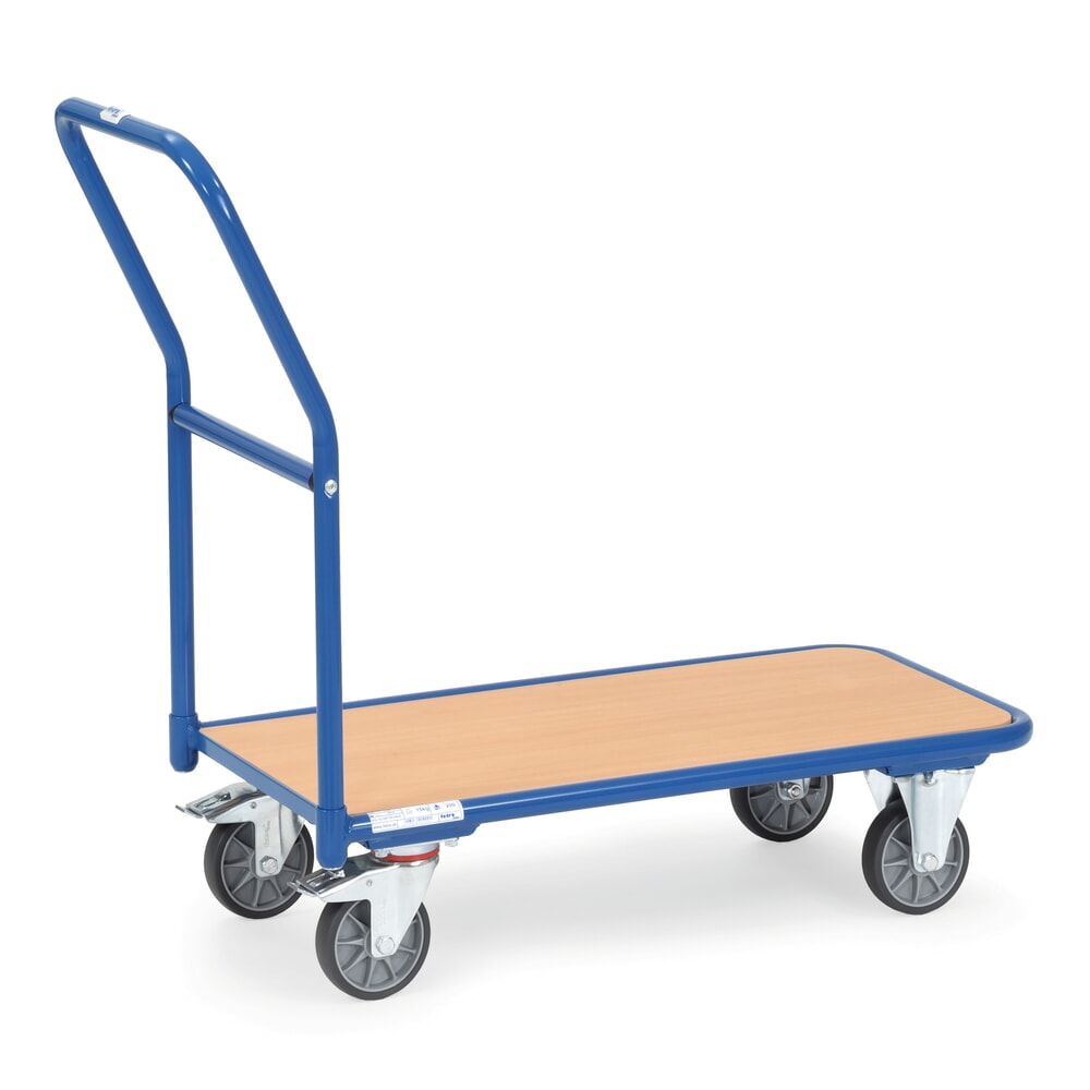 Illustration du produit: fetra® Chariot à plate-forme avec surface de chargement en bois lxP 450 x 850 mm, capacité de charge 250 kg