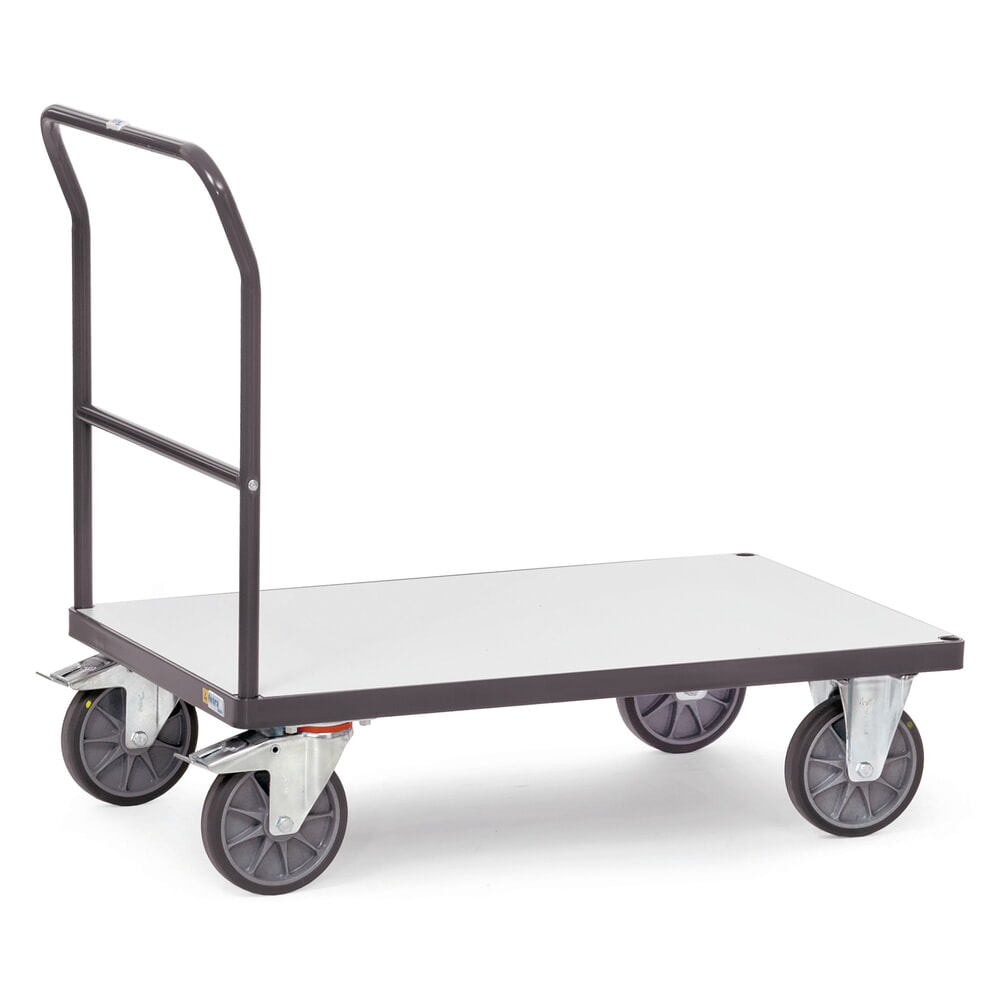 Illustration du produit: Chariot à plate-forme ESD fetra®, avec surface de chargement en bois l x P 500 x 850 mm, capacité de charge 500 kg