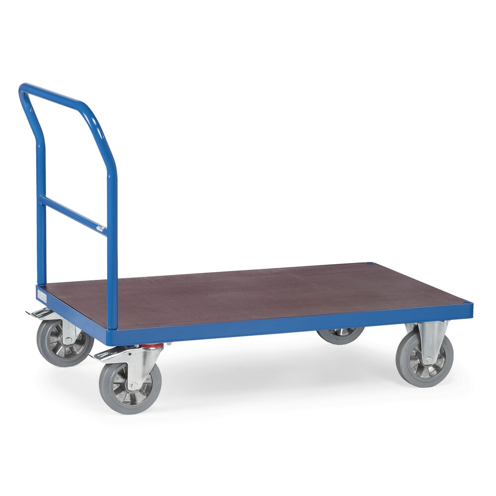 Illustration du produit: fetra® Chariot à plate-forme pour charges lourdes avec dossier de poussée, surface de chargement lxP 700 x 1 000 mm