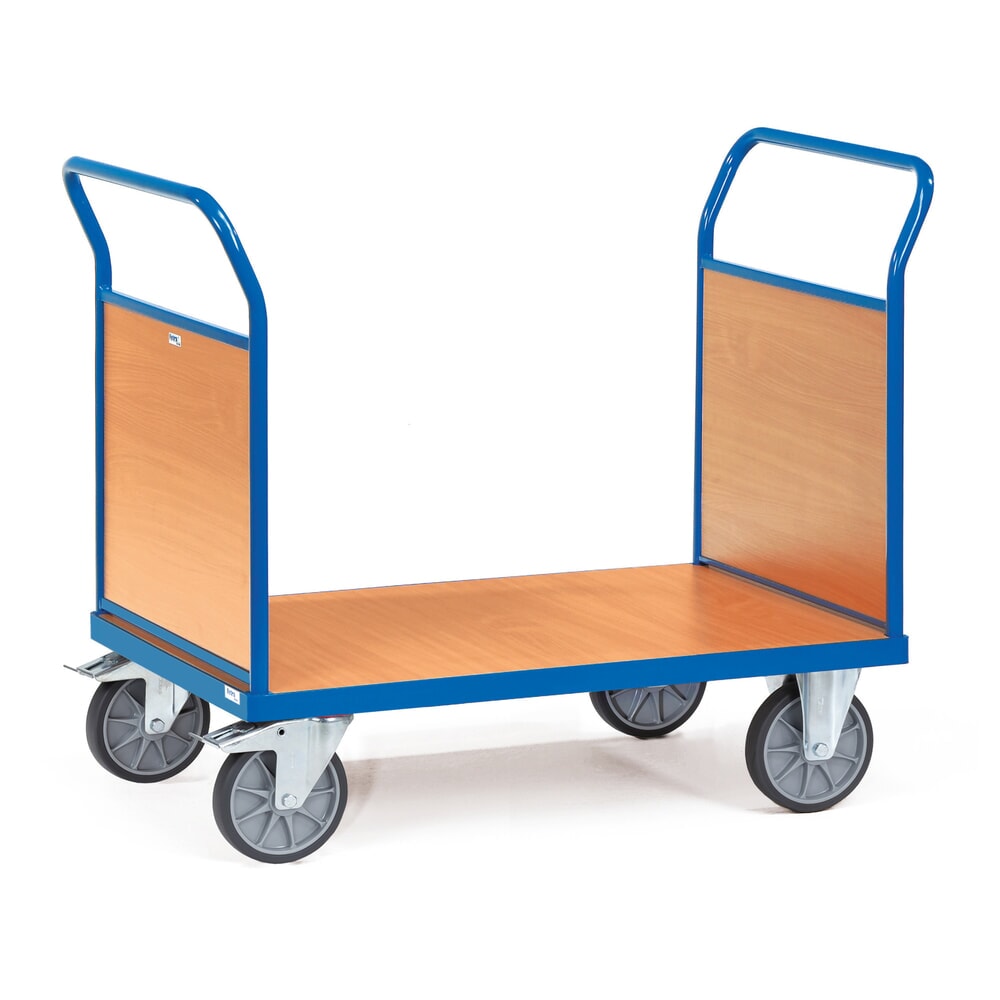 Illustration du produit: fetra® Chariot à plate-forme, à 2 côtés avec ridelles en bois, surface de chargement lxP 500 x 850 mm