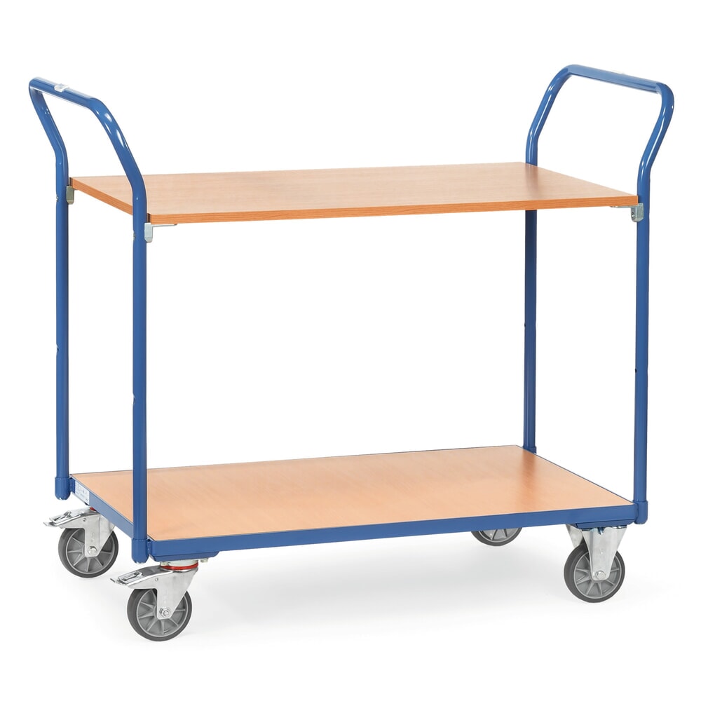 Illustration du produit: fetra® Servante, capacité de charge 200 kg, 2 plateaux de 850 x 500 mm
