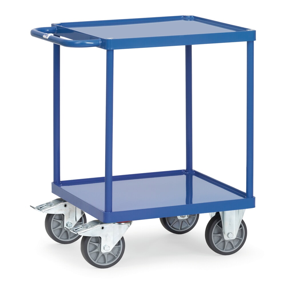 Illustration du produit: fetra® Servante et chariot de montage avec bacs en tôle d’acier, surface de chargement 600 x 600 mm
