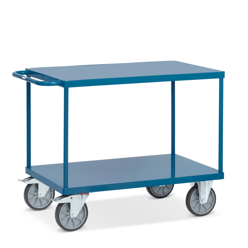 Illustration du produit: fetra® Servante et chariot de montage avec tablettes en tôle d’acier de 1 000 x 600 mm