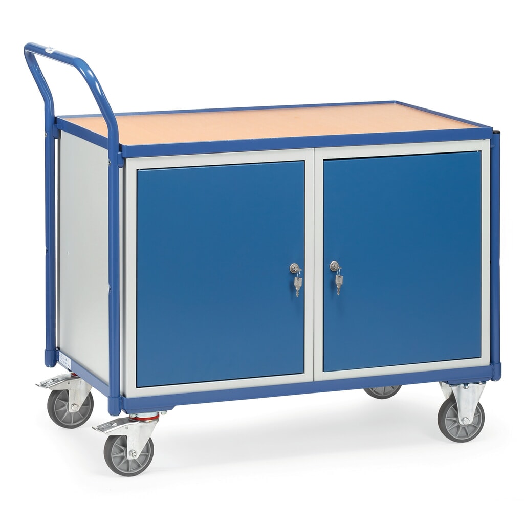 fetra® Chariot d’ atelier, 2 armoires, capacité de charge 300 kg Illustration du produit: fetra® Chariot d’ atelier, 2 armoires, capacité de charge 300 kg