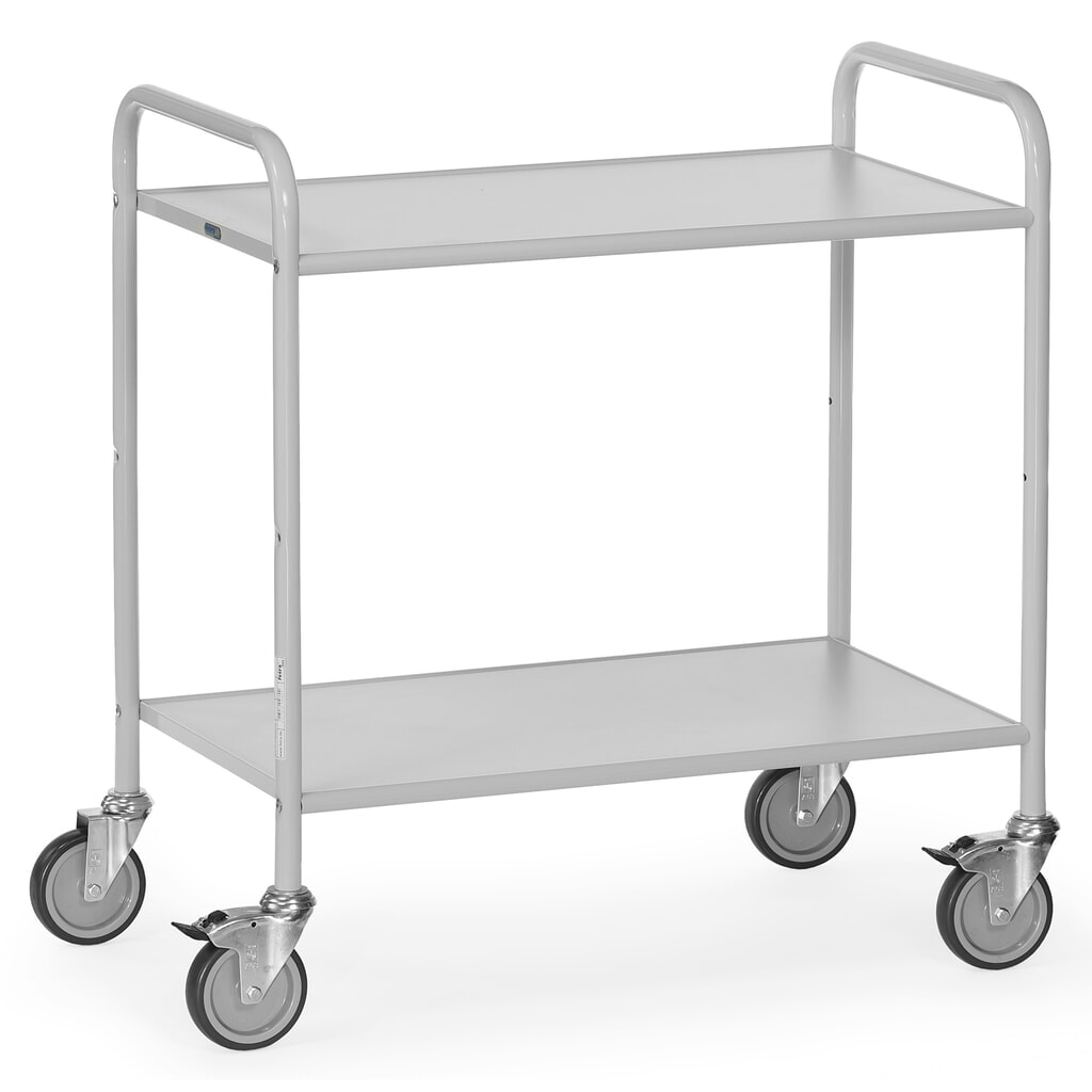Illustration du produit: fetra® Chariot de bureau et à dossiers, ouvert, 2 plateaux de 800 x 500 mm