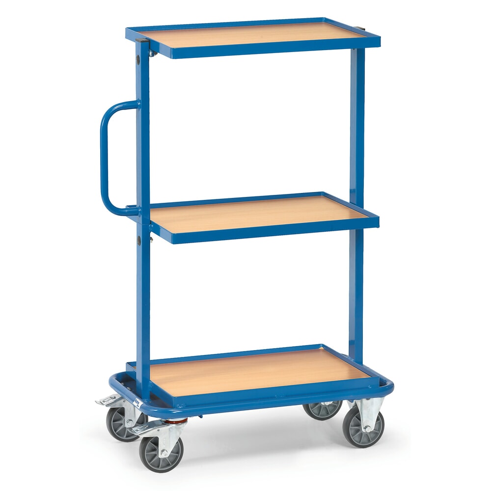 Illustration du produit: fetra® Chariot de montage, plateaux en matériau à base de bois, 3 plateaux fixes