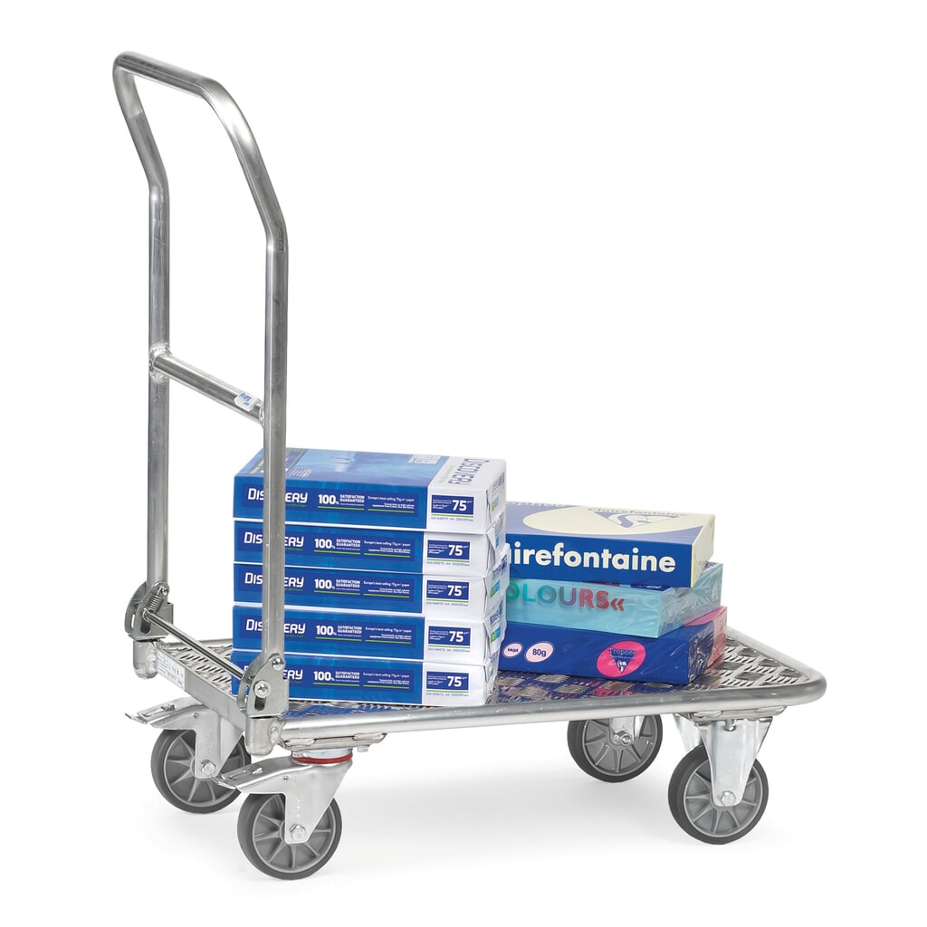 fetra® Chariot de transport en aluminium, surface de chargement lxP 600 x 900 mm N° de l'image du produit 3 : fetra® Chariot de transport en aluminium, surface de chargement lxP 600 x 900 mm