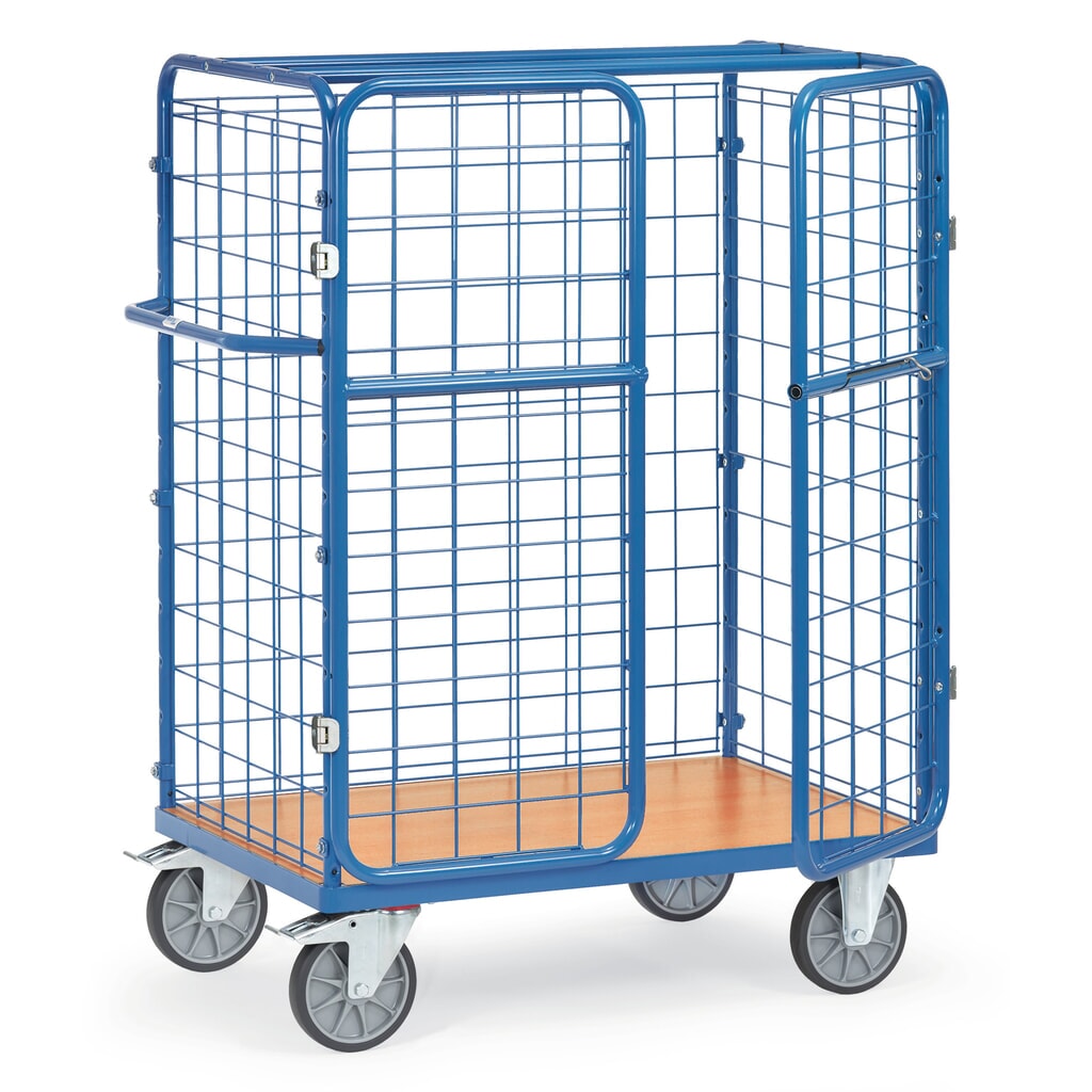 Illustration du produit: fetra® Chariot à colis, capacité de charge 600 kg, surface de chargement lxP 1 000 x 700 mm, hauteur 1 552 mm