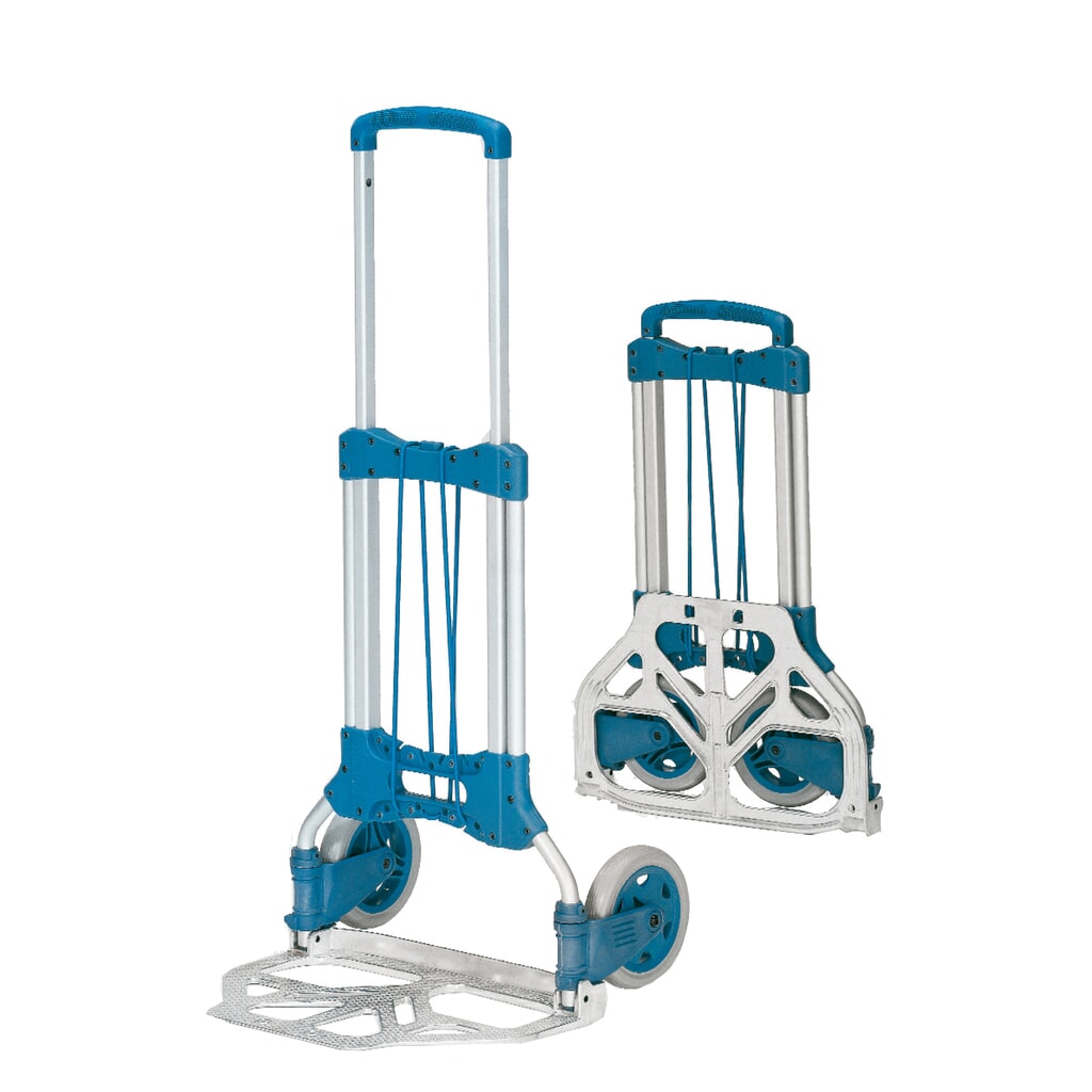 N° de l'image du produit 5 : fetra® Diable de transport pliant en aluminium, capacité de charge 125 kg, bavette lxP 480 x 320 mm