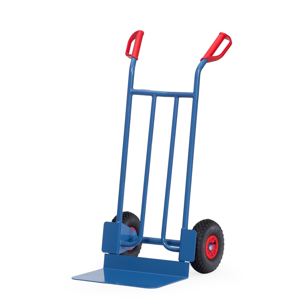 Illustration du produit: Diable empilable fetra®, hauteur 1 150 mm, capacité de charge 250 kg, pelle L x P 480 x 300 mm, simple, pneumatiques gonflables