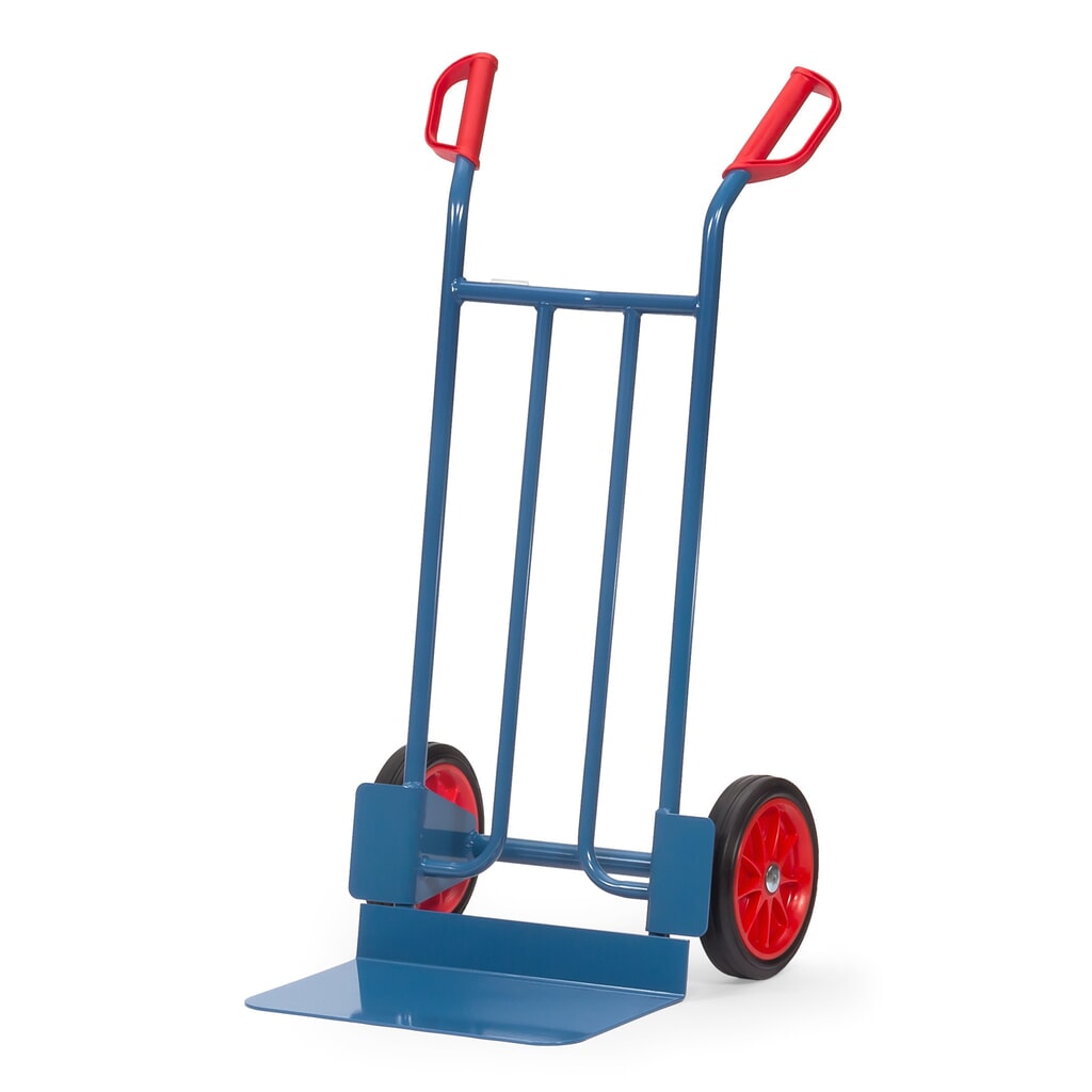 Diable empilable fetra®, hauteur 1 150 mm, capacité de charge 250 kg, pelle L x P 480 x 300 mm, simple, pneumatiques en caoutchouc plein Illustration du produit: Diable empilable fetra®, hauteur 1 150 mm, capacité de charge 250 kg, pelle L x P 480 x 300 mm, simple, pneumatiques en caoutchouc plein