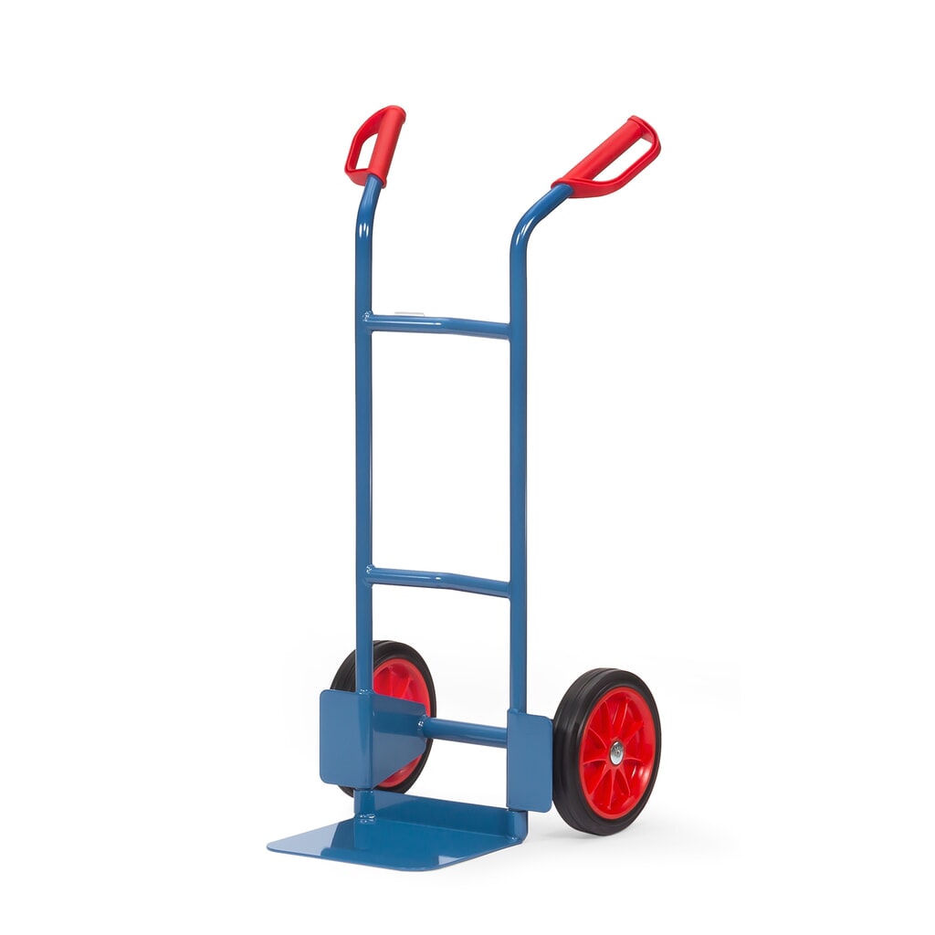 Illustration du produit: Diable empilable fetra®, hauteur 1 150 mm, capacité de charge 200 kg, pelle L x P 320 x 250 mm, simple, pneumatiques en caoutchouc plein