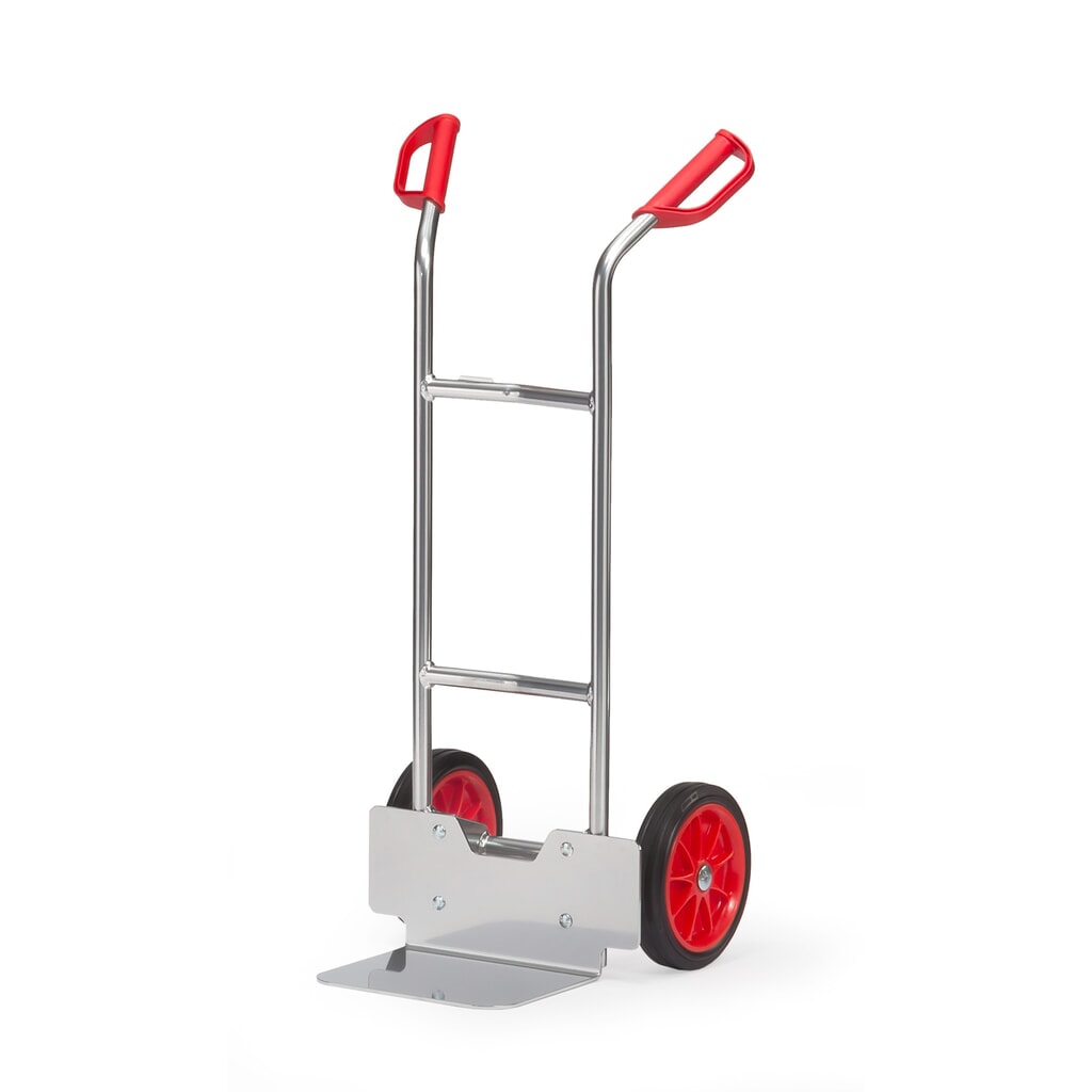 fetra® Diable empilable en aluminium, capacité de charge 150 kg, bavette lxP 320 x 250 mm, pneumatiques à bandage plein Illustration du produit: fetra® Diable empilable en aluminium, capacité de charge 150 kg, bavette lxP 320 x 250 mm, pneumatiques à bandage plein