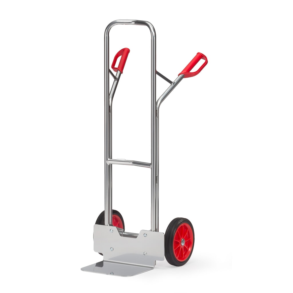 fetra® Diable empilable en aluminium, capacité de charge 200 kg, bavette lxP 320 x 250 mm, pneumatiques à bandage plein Illustration du produit: fetra® Diable empilable en aluminium, capacité de charge 200 kg, bavette lxP 320 x 250 mm, pneumatiques à bandage plein