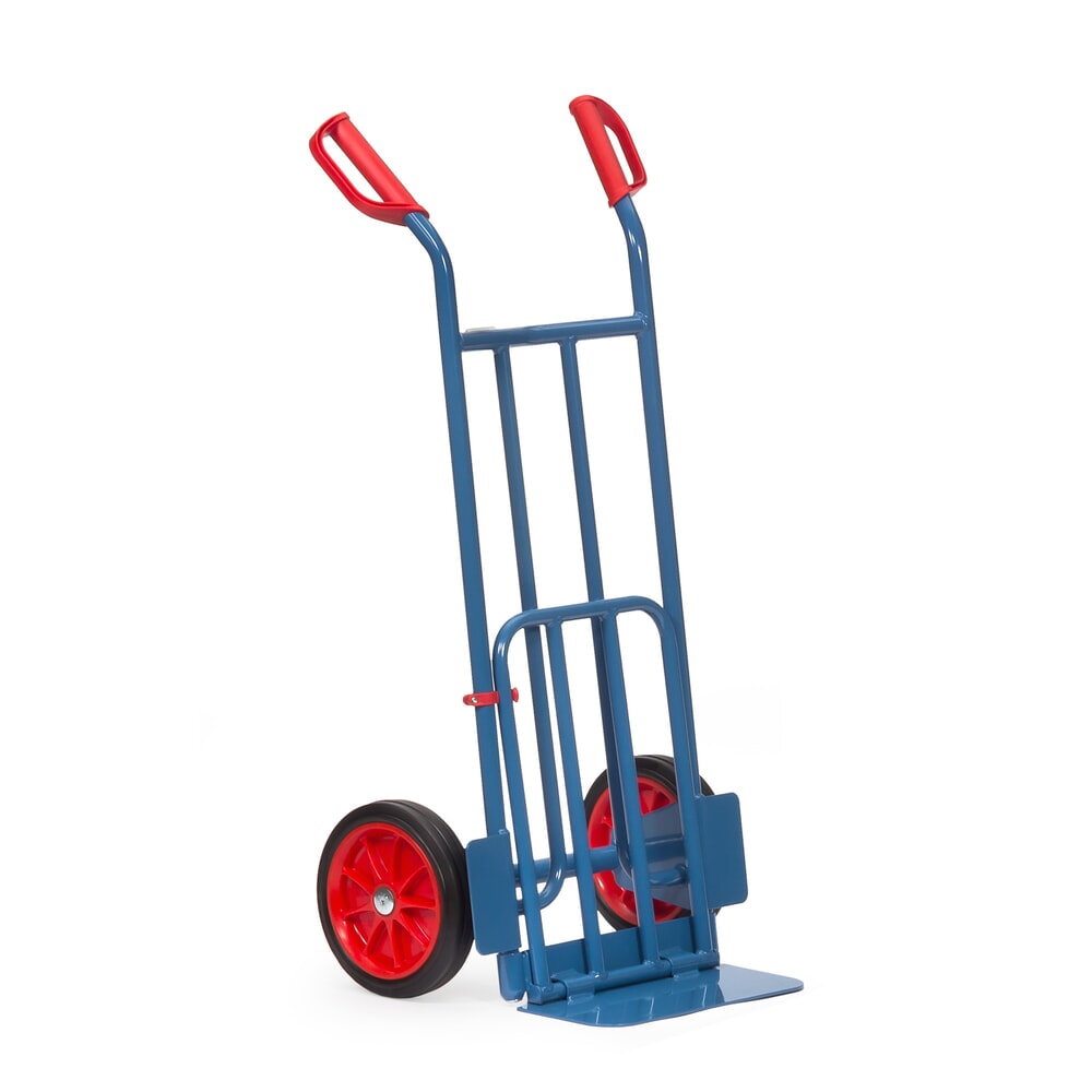 N° de l'image du produit 3 : fetra® Diable à colis, avec bavette rabattable, capacité de charge 250 kg, bavette lxP 400 x 150 mm, pneumatiques à bandage plein
