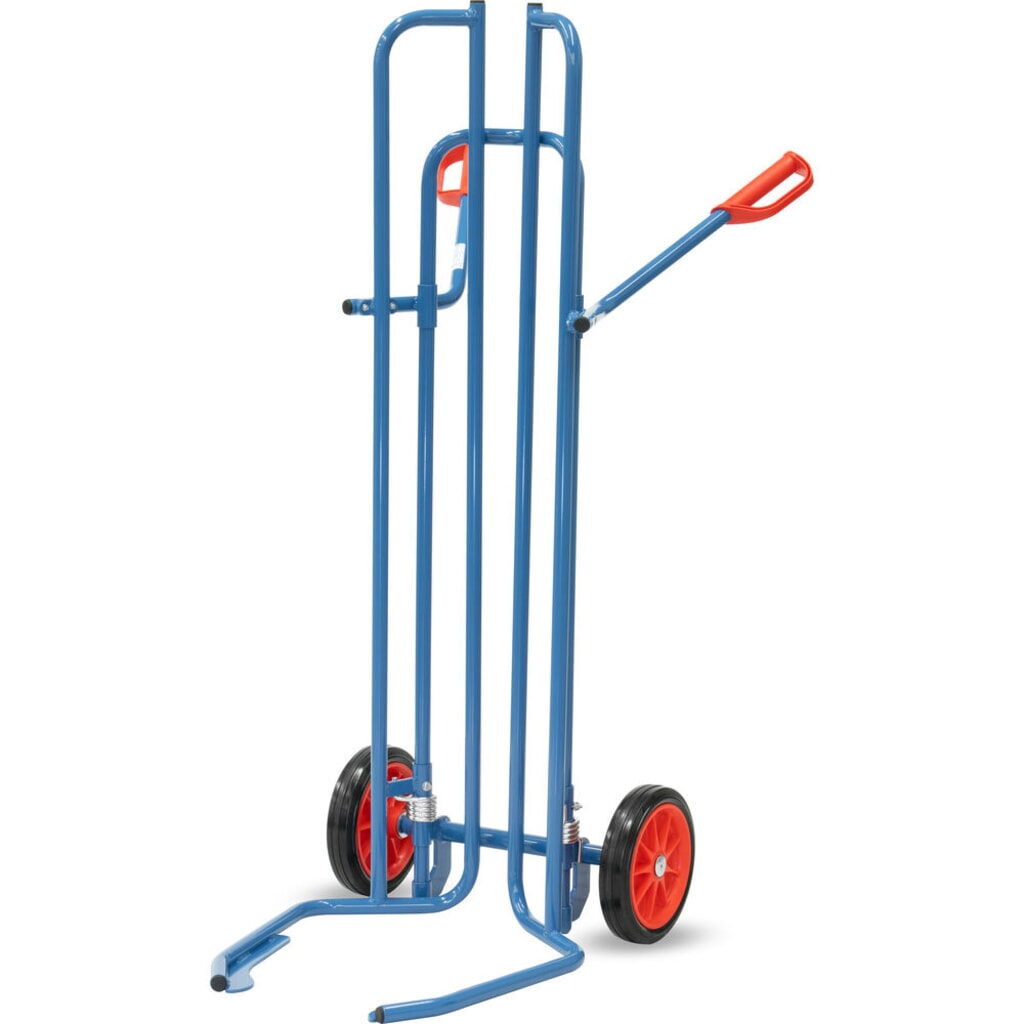 N° de l'image du produit 1 : fetra® Diable porte-pneus en acier, capacité de charge 200 kg, pour 8 pneus, pneumatiques à bandage plein