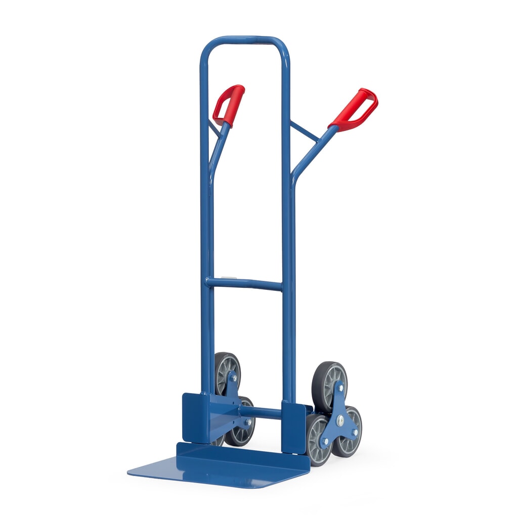 Illustration du produit: fetra® Diable pour escaliers, roue en étoile à 3 bras, capacité de charge 200 kg, bavette lxP 480 x 300 mm, acier
