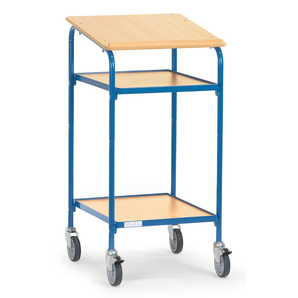 fetra® pupitre mobile premium, ouvert, 2 tablettes Illustration du produit: fetra® pupitre mobile premium, ouvert, 2 tablettes