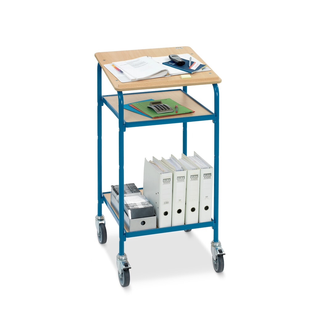 N° de l'image du produit 4 : fetra® pupitre mobile premium, ouvert, 2 tablettes