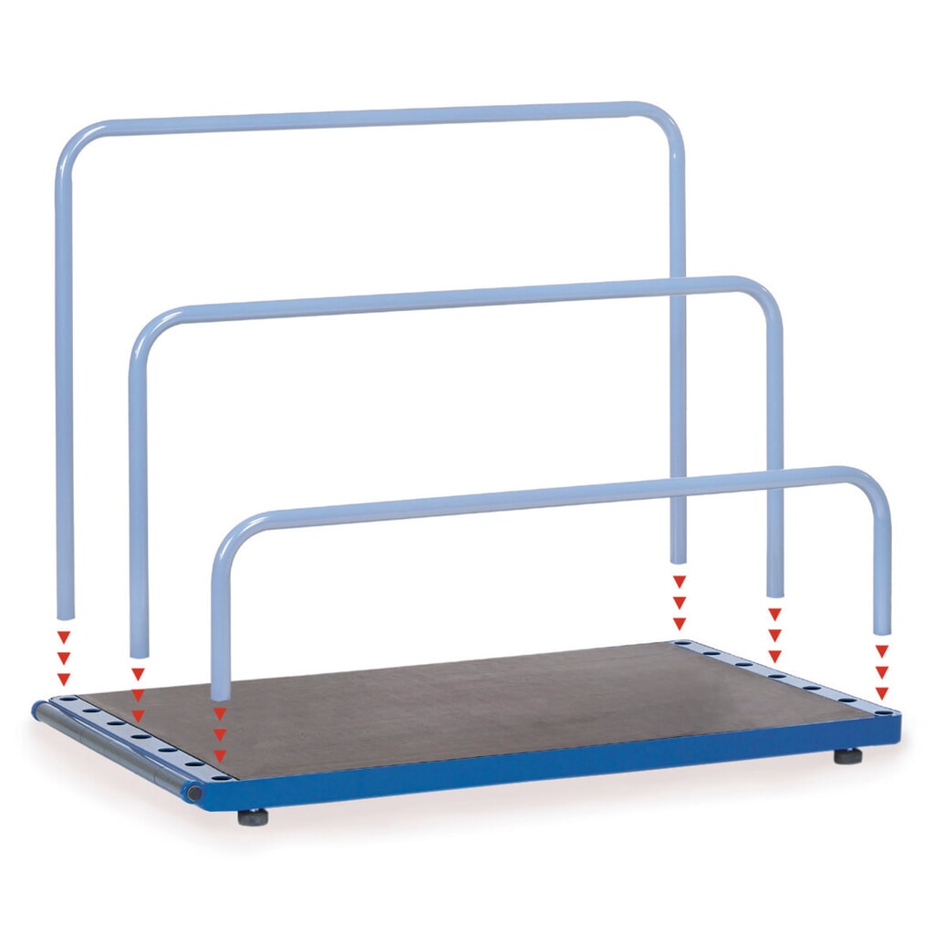 N° de l'image du produit 3 : fetra® Rack à panneaux sans arceaux, capacité de charge 1 200 kg, surface de chargement lxP 1 200 x 800 mm