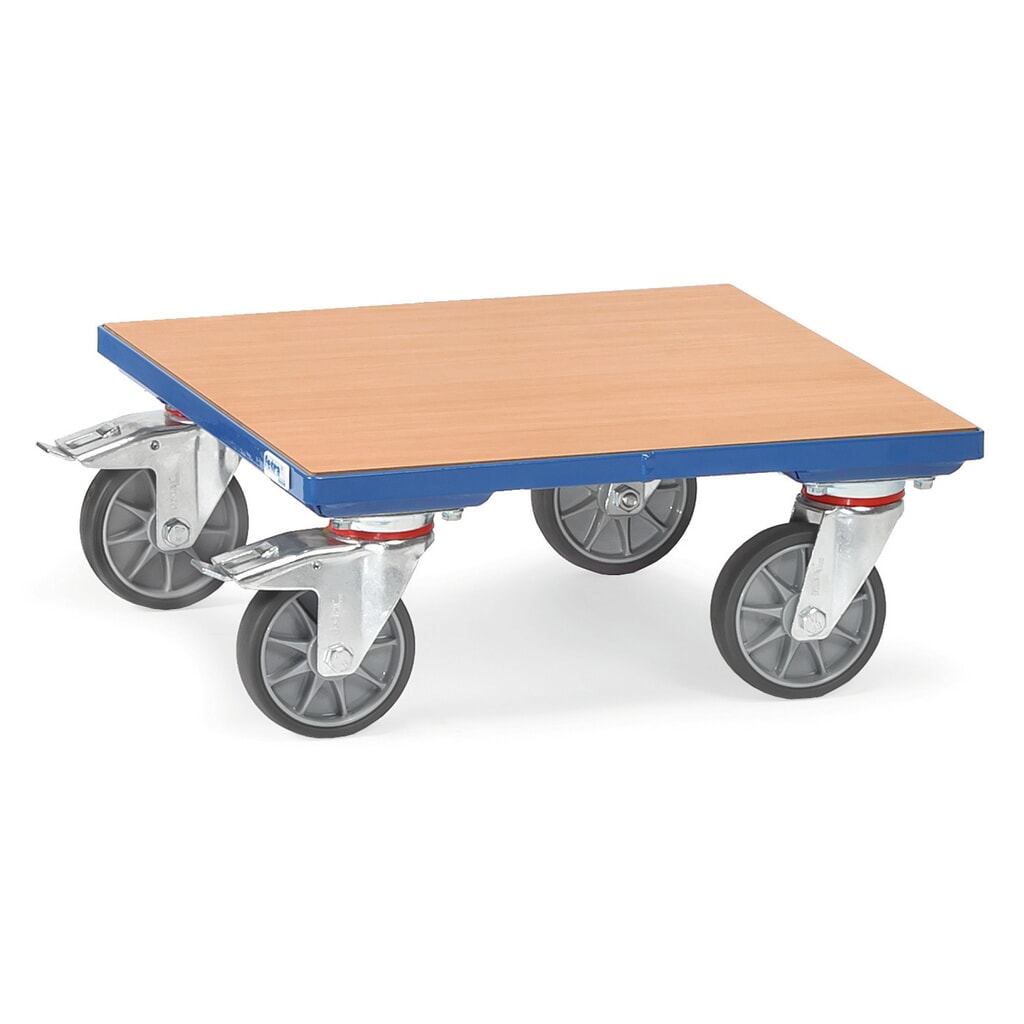 Illustration du produit: fetra® Plateau roulant avec plate-forme en bois, capacité de charge 400 kg, surface de chargement lxP 700 x 700 mm