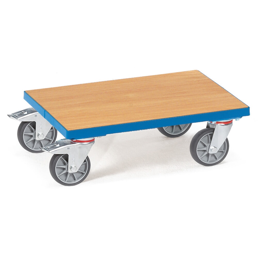 Illustration du produit: fetra® Plateau roulant avec plate-forme en bois, capacité de charge 250 kg, surface de chargement lxP 610 x 410 mm