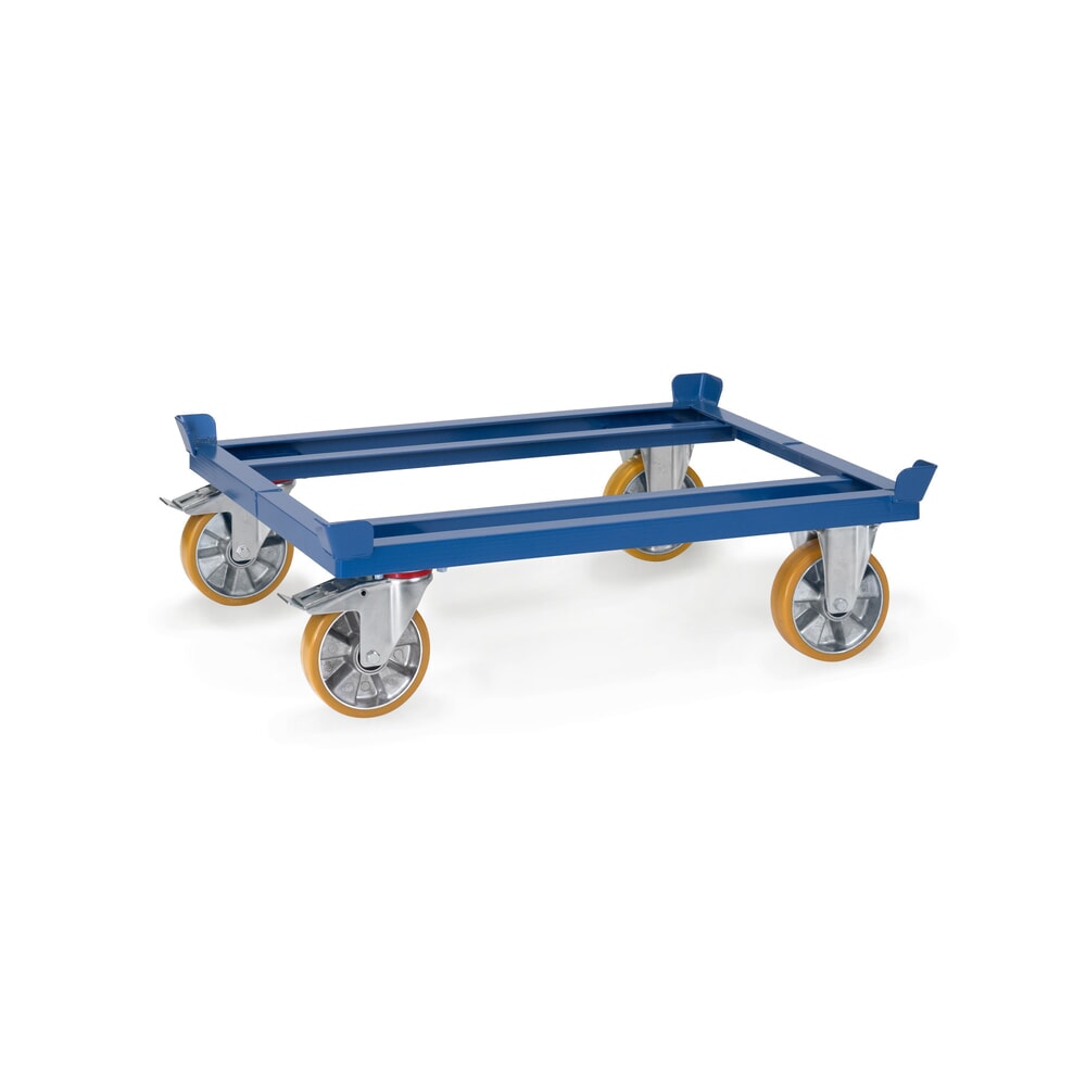 Illustration du produit: Châssis à palettes fetra®, roues en PU, capacité de charge 1 050 kg, 1 010 x 810 mm, bleu brillant