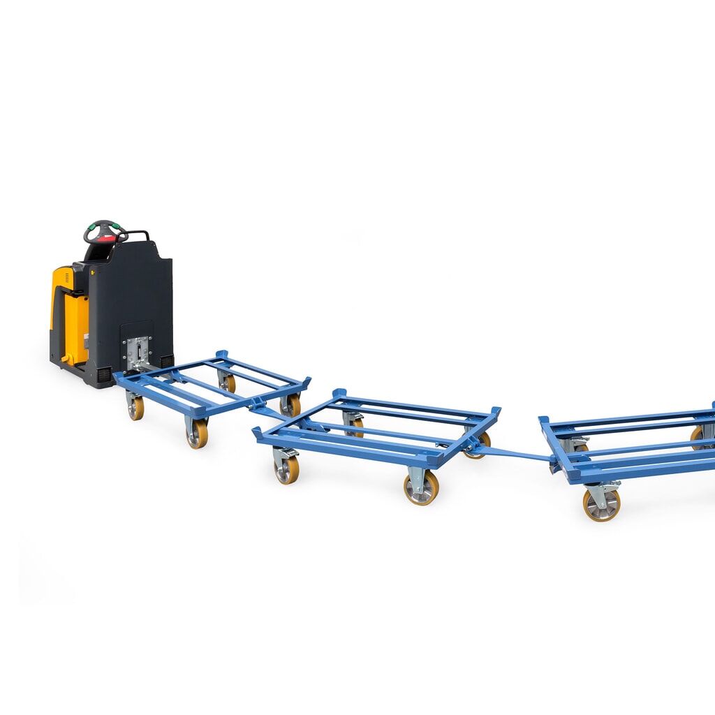 N° de l'image du produit 7 : fetra® Rouleur de palettes, avec attelage + timon, capacité de charge de 1 000 kg