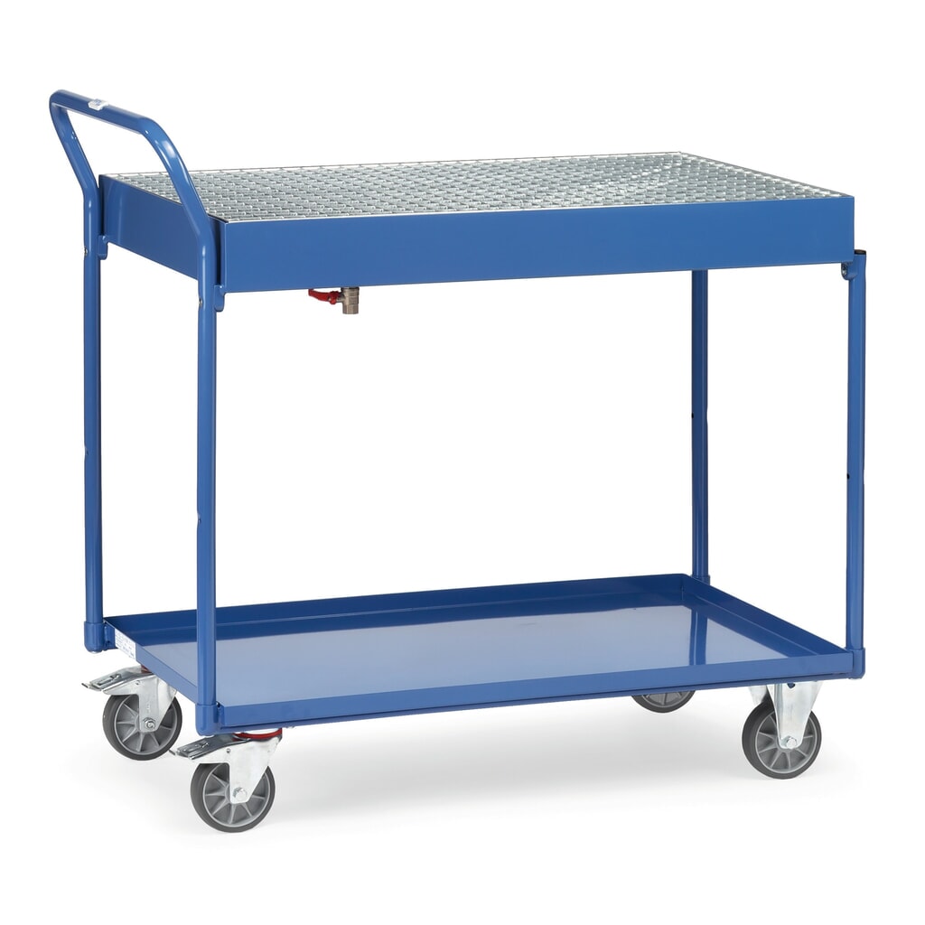 fetra® Servante avec bacs étanches à l’huile, caillebotis et robinet d’écoulement Illustration du produit: fetra® Servante avec bacs étanches à l’huile, caillebotis et robinet d’écoulement
