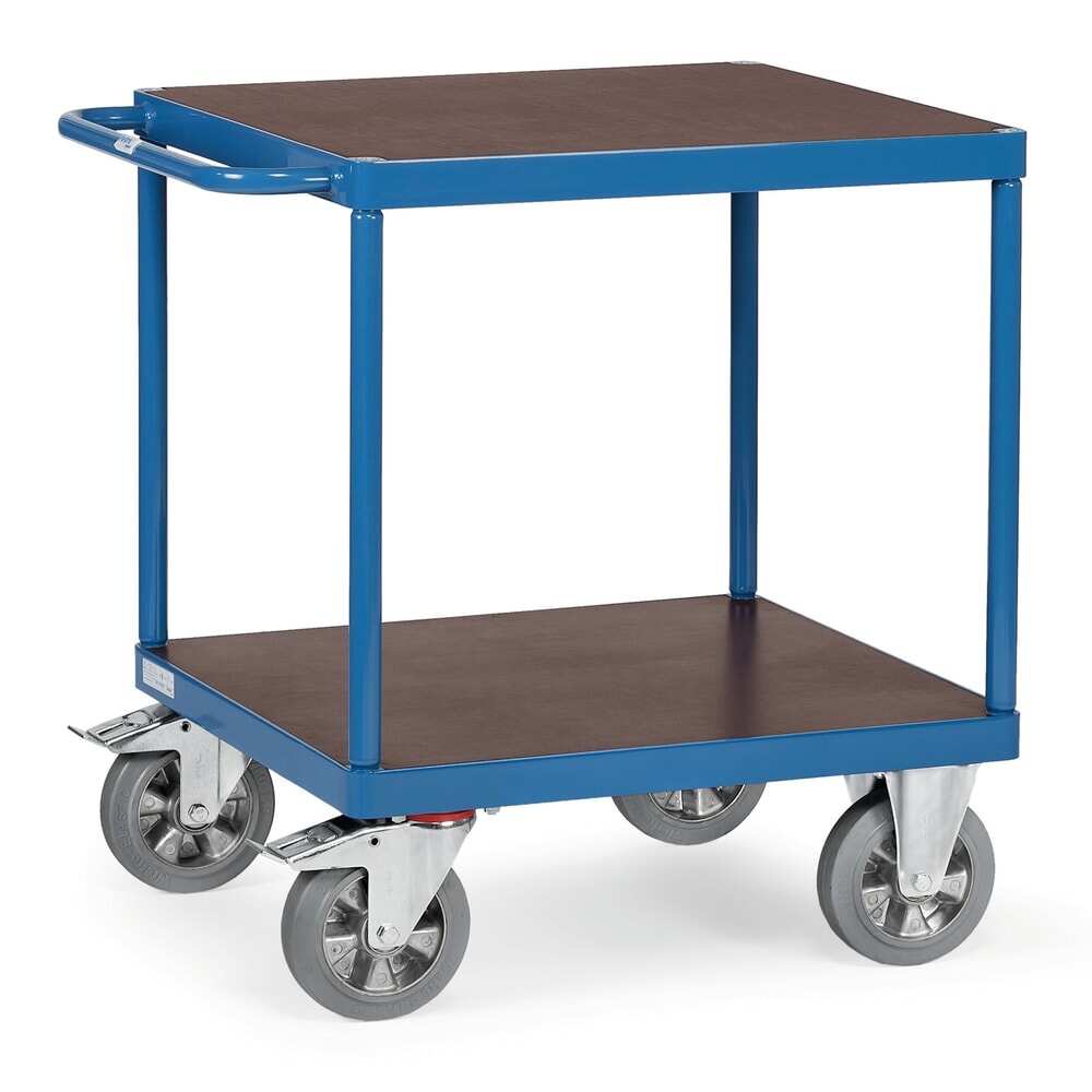 Illustration du produit: fetra® Servante pour charges lourdes, capacité de charge 1 200 kg, 2 plateaux de 700 x 700 mm