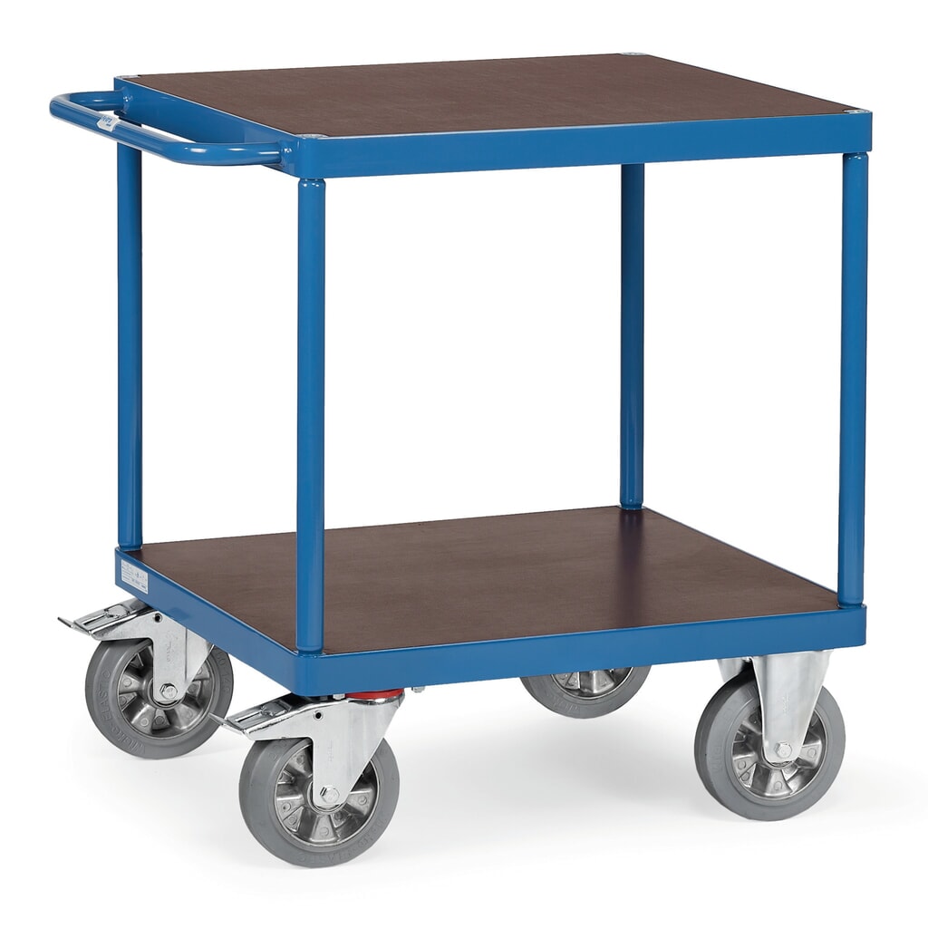 fetra® Servante pour charges lourdes, capacité de charge 1 200 kg, 2 plateaux de 700 x 700 mm Illustration du produit: fetra® Servante pour charges lourdes, capacité de charge 1 200 kg, 2 plateaux de 700 x 700 mm