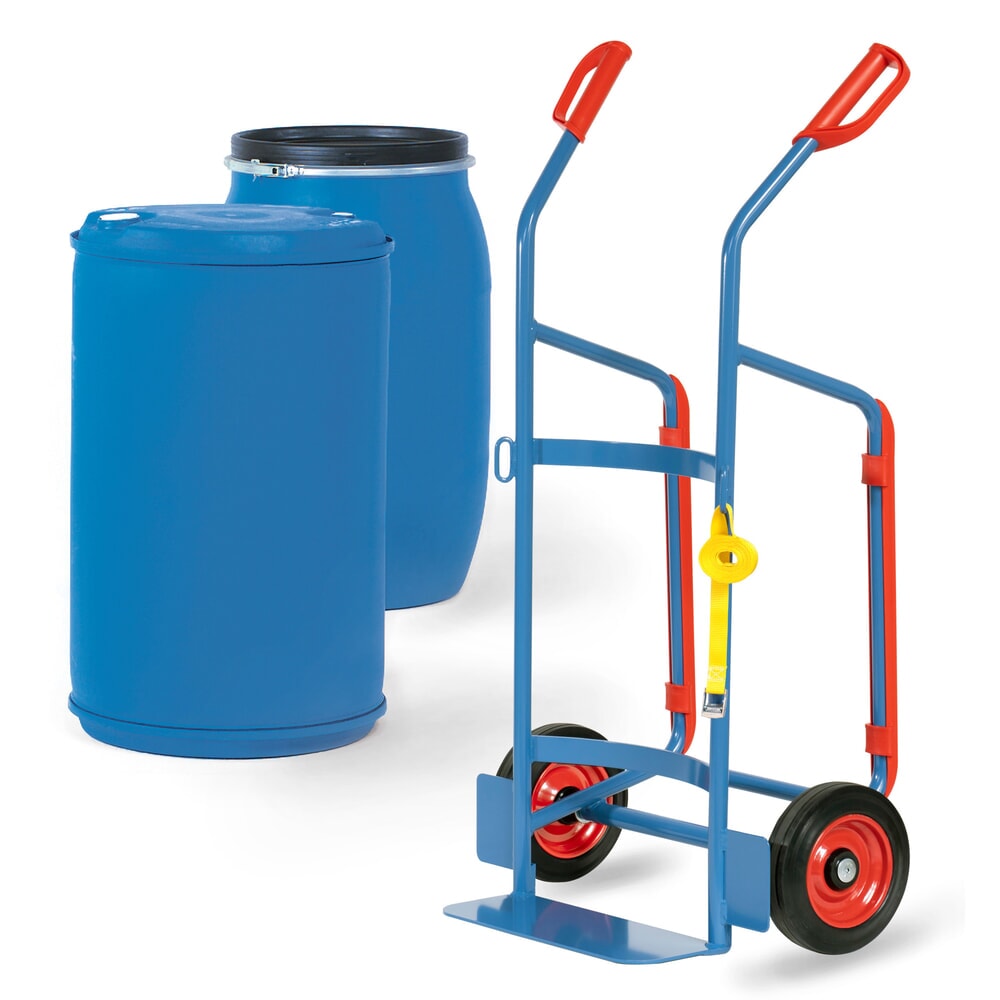 Illustration du produit: fetra® Chariot porte-fûts, capacité de charge 250 kg, pneumatiques à bandage plein