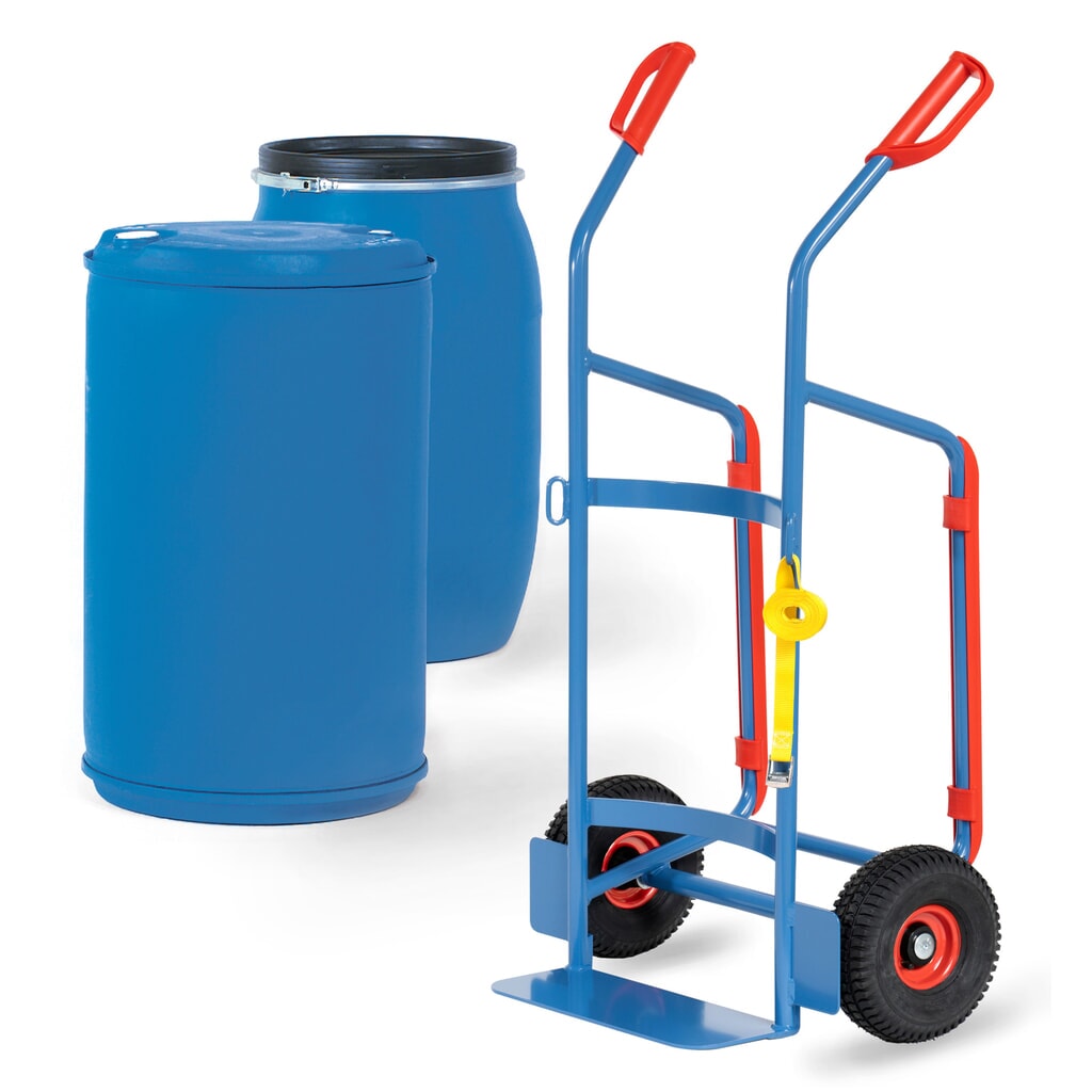 fetra® Chariot porte-fûts, capacité de charge 250 kg, pneumatiques gonflables Illustration du produit: fetra® Chariot porte-fûts, capacité de charge 250 kg, pneumatiques gonflables