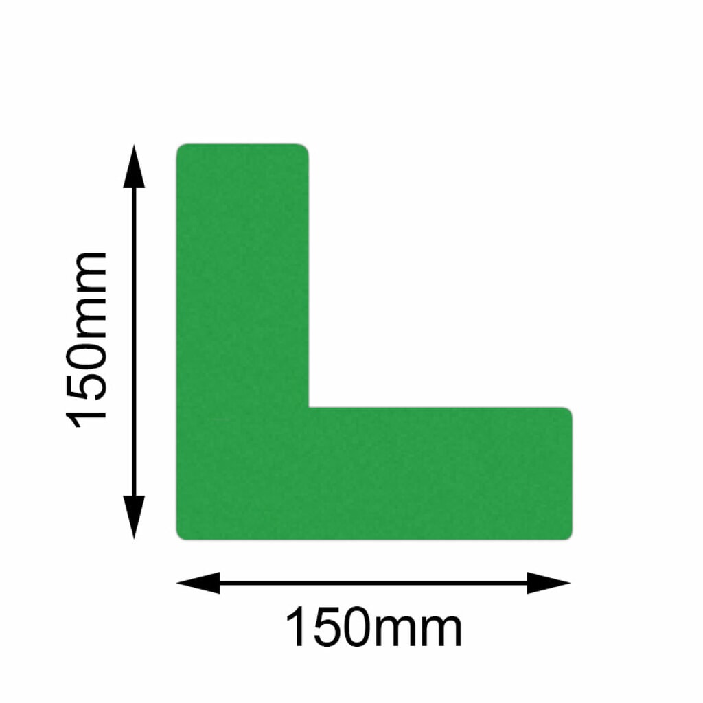 Appareil de marquage au sol Mehlhose Safety Angle, vert, 150 x 150 mm, 10 pcs/UV Illustration du produit: Appareil de marquage au sol Mehlhose Safety Angle, vert, 150 x 150 mm, 10 pcs/UV