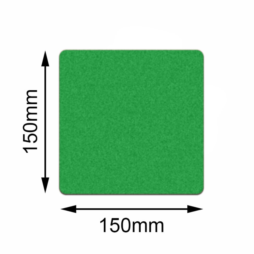 Illustration du produit: Appareil de marquage au sol Mehlhose Safety Carré, vert, 150 x 150 mm, 10 pcs/UV