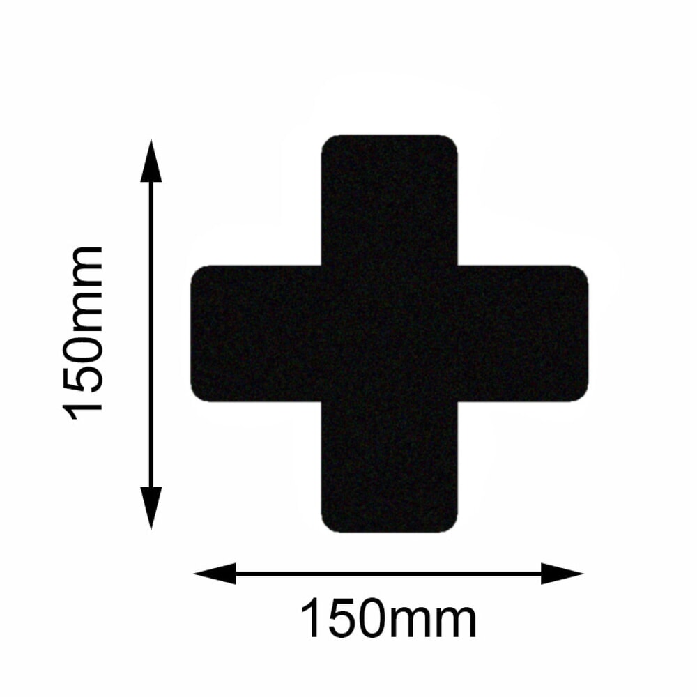 Illustration du produit: Appareil de marquage au sol Mehlhose Safety Croix, noir, 50 x 150 mm, 10 pcs/UV