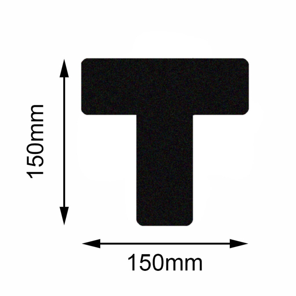 Appareil de marquage au sol Mehlhose Safety Forme de T, noir, 150 x 150 mm, 10 pcs\/UV Illustration du produit: Appareil de marquage au sol Mehlhose Safety Forme de T, noir, 150 x 150 mm, 10 pcs\/UV