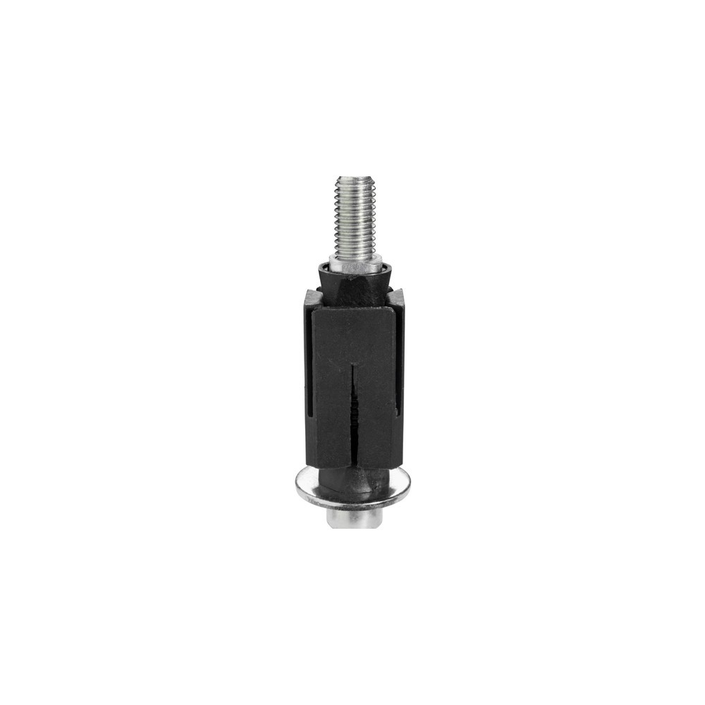 Illustration du produit: Fixation expansible pour roulette d'appareil TPE avec trou à boulon, tube carré, plage de serrage 21,5 - 24,0 mm