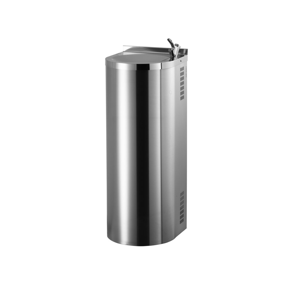 N° de l'image du produit 1 : Fontaine Air-Wolf demi-colonne en acier inoxydable V2A brossé