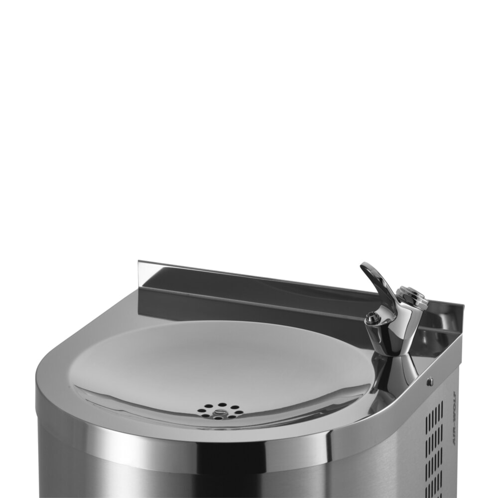 N° de l'image du produit 2 : Fontaine Air-Wolf demi-colonne en acier inoxydable V2A brossé