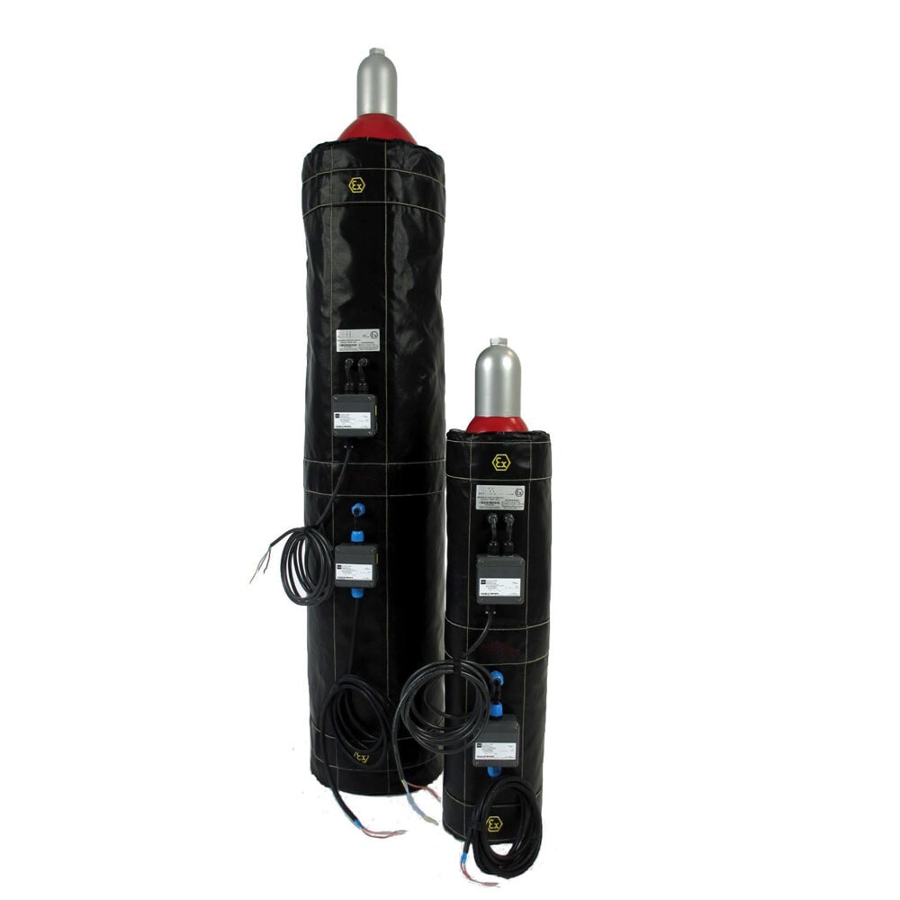 Illustration du produit: Gaine chauffante pour bouteilles de gaz ATEX Kuhlmann, 10 l , 230 V, 380 W, L x l x H 580 x 25 x 800 mm