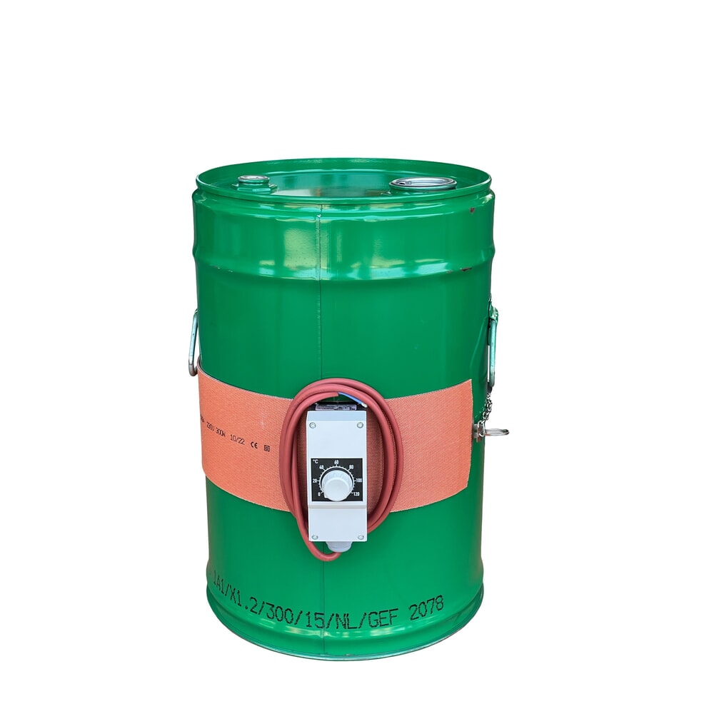 Illustration du produit: Gaine chauffante pour fûts en silicone Kuhlmann, 25-30 l, 0-120 ºC, 230 V, 300 W, L x H 800 x 115 mm