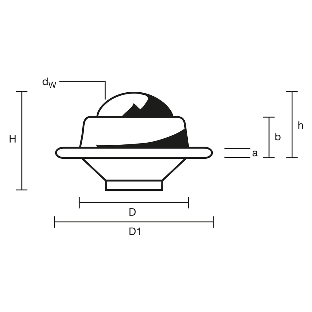 N° de l'image du produit 3 : Galet sphérique, acier, galvanisé, Ø 13 mm, capacité de charge 15 kg
